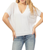 AX ARMANI D T-shirt con scollo a v in cotone bianco