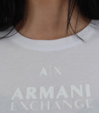 AX ARMANI D T-shirt basic con logo bianco