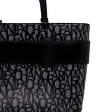 AX ARMANI D Shopping bag logo BEIGE/NERO
