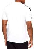 T-shirt basic con piccolo logo e banda logata EA7
