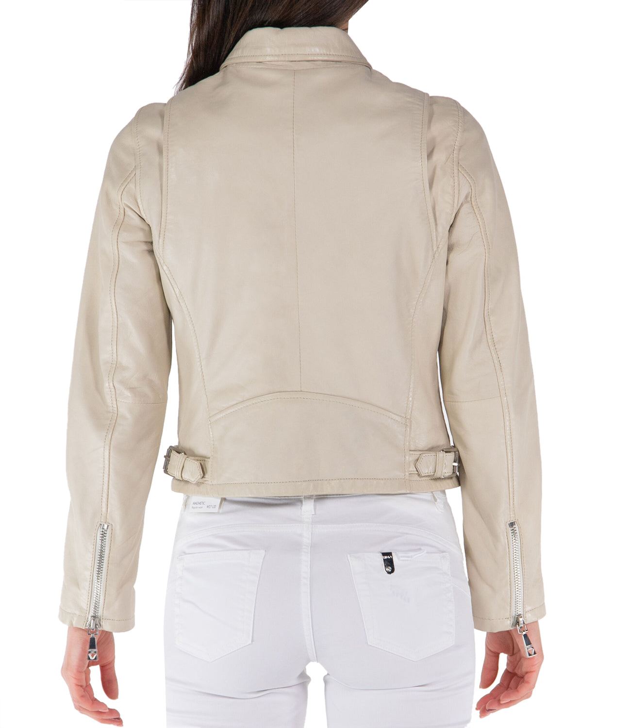 Giacca biker in pelle - Main Image