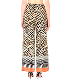 Pantaloni pareo lungo con stampa animalier