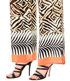 Pantaloni pareo lungo con stampa animalier