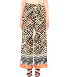 Pantaloni pareo lungo con stampa animalier