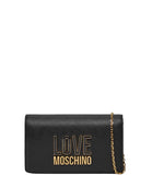 LOVE MOSCHINO PRE Tracollina lettering black gold nero