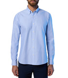 Camicia casual in cotone botton down con piccolo logo