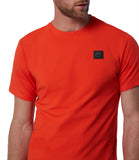 T-shirt basic stretch con tag logo