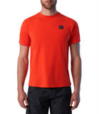 T-shirt basic stretch con tag logo