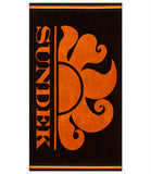 SUNDEK U Classic logo towel telo mare nero