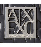 AX ARMANI D Tracollina loghi ecopelle nero