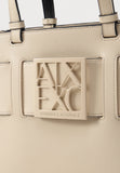 AX ARMANI D Shopping bag borsa a spalla logo A | X beige
