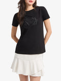 AX ARMANI D T-shirt con stampa in tinta nero
