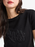 AX ARMANI D T-shirt con stampa in tinta nero