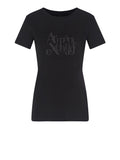 AX ARMANI D T-shirt con stampa in tinta nero