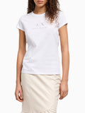 AX ARMANI D T-shirt con monogrammna bianco