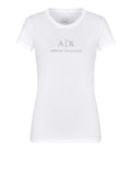 AX ARMANI D T-shirt con monogrammna bianco