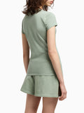 AX ARMANI D T-shirt con monogrammna verde chiaro