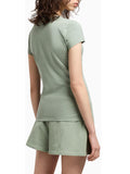 AX ARMANI D T-shirt con monogrammna verde chiaro