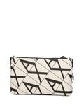 AX ARMANI D Borsa a tracolla con logo all over B.CO NERO