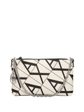 AX ARMANI D Borsa a tracolla con logo all over B.CO NERO