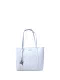AX ARMANI D Shopping bag loghi con pendente bianco