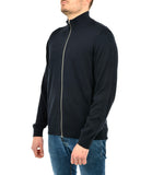 AX ARMANI U Maglioncino collo altro full zip in cotone NAVY