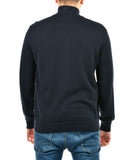 AX ARMANI U Maglioncino collo altro full zip in cotone NAVY