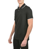 AX ARMANI U Polo con riga in contrasto nero