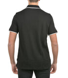 AX ARMANI U Polo con riga in contrasto nero