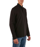 AX ARMANI U Polo manica lunga con piccolo logo nero