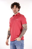 AX ARMANI U Polo basic in cotone con logo CARDINALE