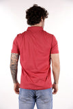 AX ARMANI U Polo basic in cotone con logo CARDINALE