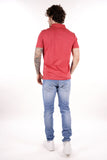 AX ARMANI U Polo basic in cotone con logo CARDINALE
