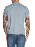 AX ARMANI U T-shirt in maglia di cotone con piccolo logo polvere