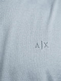AX ARMANI U T-shirt in maglia di cotone con piccolo logo polvere