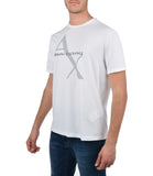 AX ARMANI U T-shirt con macrologo bianco