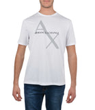AX ARMANI U T-shirt con macrologo bianco