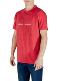 AX ARMANI U T-shirt con maxi logo CARDINALE