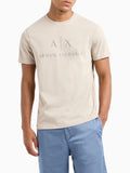 AX ARMANI U T-shirt con macrologo beige