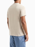AX ARMANI U T-shirt con macrologo beige