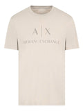 AX ARMANI U T-shirt con macrologo beige