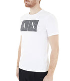 AX ARMANI U T-shirt con macrologo AX bianco