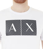 AX ARMANI U T-shirt con macrologo AX bianco
