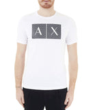 AX ARMANI U T-shirt con macrologo AX bianco