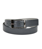 AX ARMANI U Cintura reversibile in pelle blu grigia BLU/GRIGIO