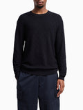 AX ARMANI U Maglioncino girocollo con trama BLU SCURO