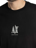 AX ARMANI U T-shirt basic con logo centrale A | X nero