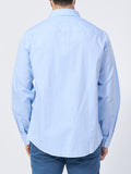 AX ARMANI U Camicia classica con piccolo logo celeste