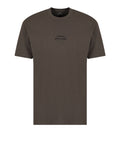 AX ARMANI U T-shirt regular fit con piccolo logo centrale GRIGIO SCURO