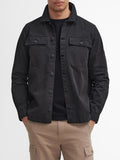 BARBOUR U Camicia overshirt Arlo in cotone nero